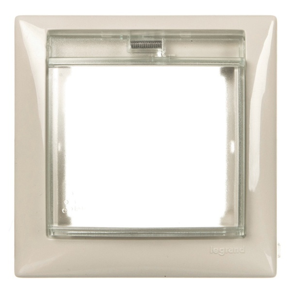 Рамка Legrand Valena 1 пост с крышкой IP44 слоновая кость (774350 в индивидуальной упаковке) (бежевый)