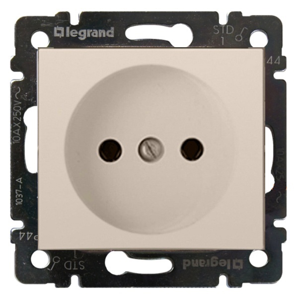 Розетка без заземления Legrand Valena слоновая кость (774316 в индивидуальной упаковке) (бежевый)
