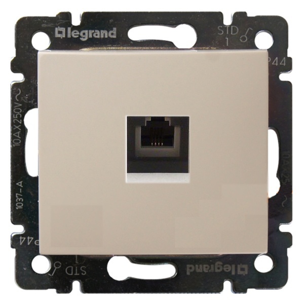 Розетка телефонная Legrand Valena RJ11 слоновая кость (774338 в индивидуальной упаковке) (бежевый)