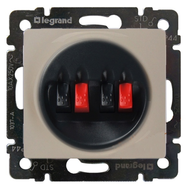 Розетка акустическая двойная Legrand Valena слоновая кость (774324 в индивидуальной упаковке) (бежевый)