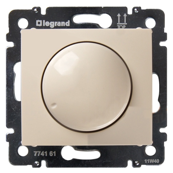 Светорегулятор Legrand Valena поворотный 400W слоновая кость (774161 в индивидуальной упаковке) (бежевый)