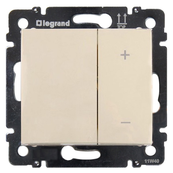Светорегулятор Legrand Valena нажимной 600W слоновая кость (774174 в индивидуальной упаковке) (бежевый)