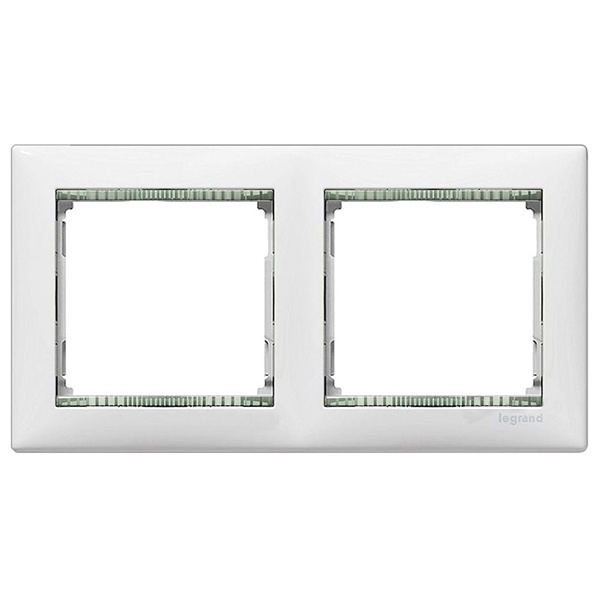 Рамка Legrand Valena 2 поста белый/кристалл (774462 в индивидуальной упаковке)