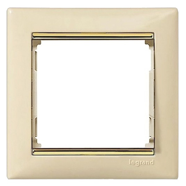 Рамка Legrand Valena 1 пост слоновая кость/золотой штрих (774151 в индивидуальной упаковке)