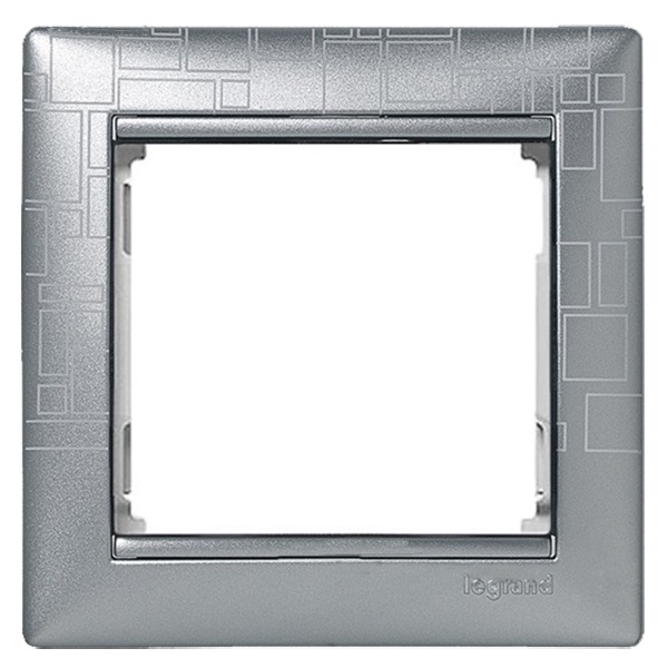 Рамка Legrand Valena 1 пост алюминий модерн (770341 в индивидуальной упаковке)
