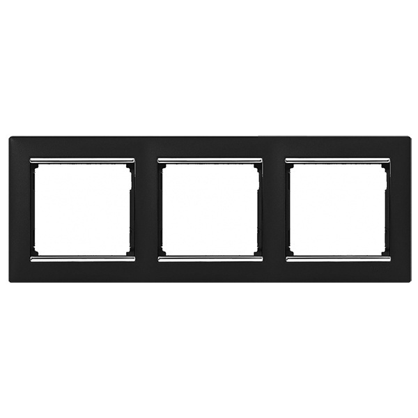 Рамка Legrand Valena 3 поста ноктюрн/серебряный штрих (770393 в индивидуальной упаковке)