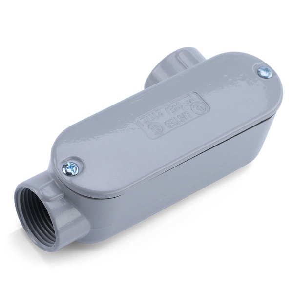 Коробка распределительная Fortisflex КРВ-Л 25 (1”) угловая левая для металлорукава IP65 серая