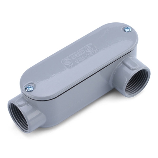 Коробка распределительная Fortisflex КРВ-П 38 (1 1/2”) угловая правая для металлорукава IP65 серая