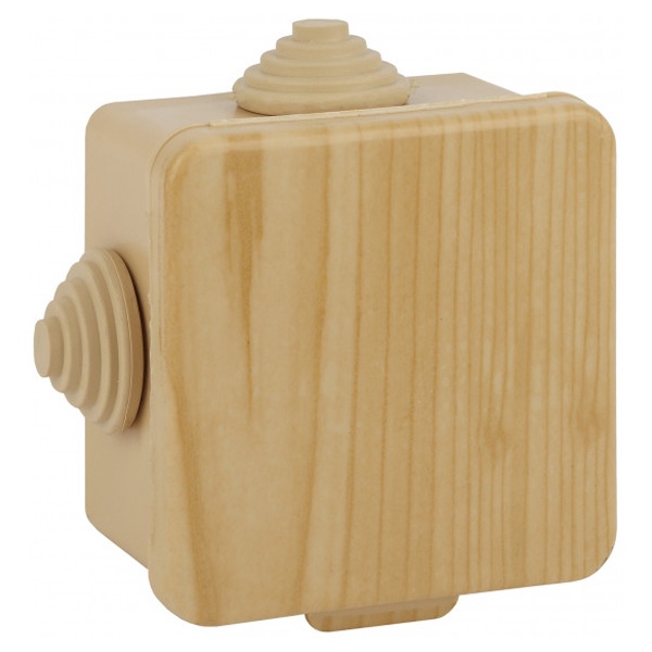 Коробка распаячная ЭРА КОР d 80х80х50 мм открытой установки с 7 вводами сосна IP54 (5056306042942)