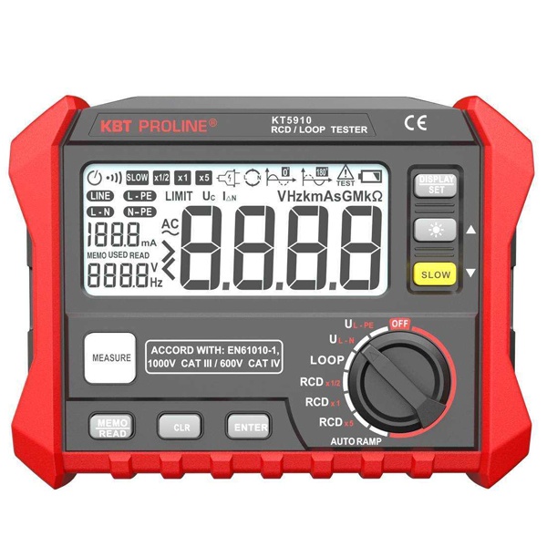 Тестер сопротивления изоляции КВТ цифровой (мегаомметр) KT 5910 Proline
