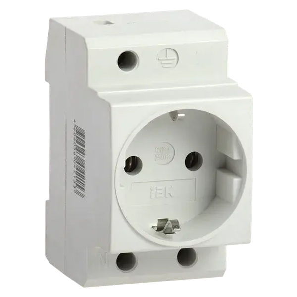 Розетка щитовая ИЭК с заземлением на DIN-рейку