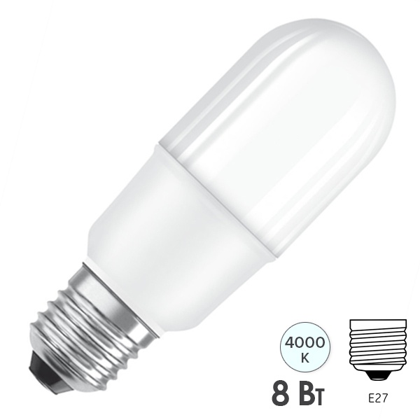 Лампа светодиодная Osram Parathom CL Stick 8W/840 (60W) E27 FR 806Lm