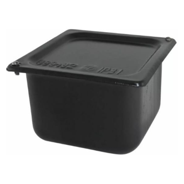 Коробка У-994 протяжная TDM ОП 128х128х80 мм черная металлическая без уплотнителя IP31