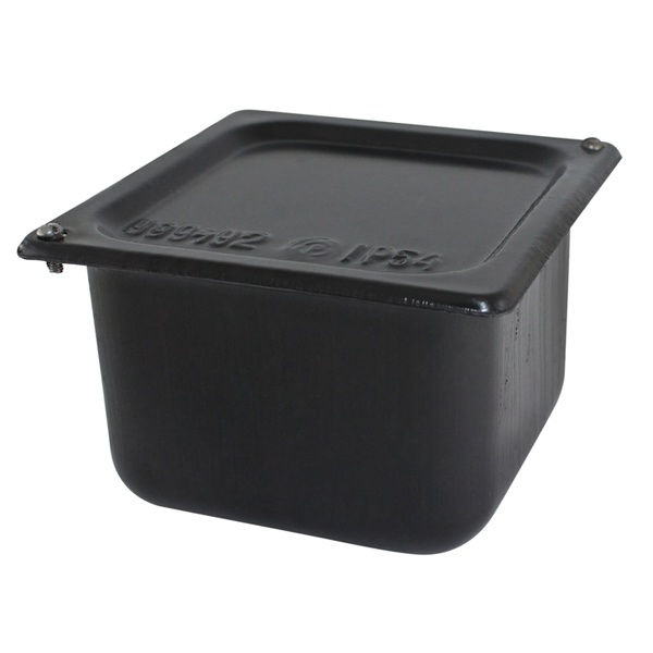 Коробка У-994 протяжная TDM ОП 128х128х80 мм черная металлическая с уплотнителем IP54