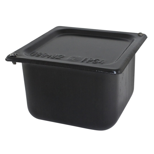 Коробка У-996 протяжная TDM ОП 223х223х85 мм черная металлическая с уплотнителем IP54