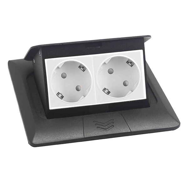 Мини-лючок Donel 4 модуля антрацит с монтажной коробкой IP20