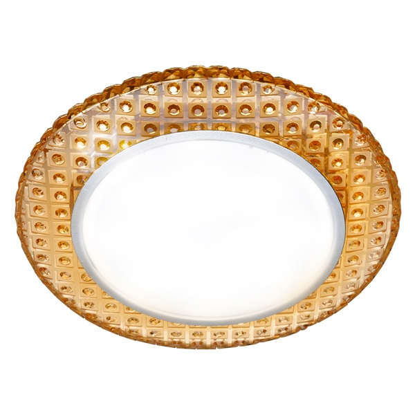 Светильник встраиваемый TDM СВ 03-17 GX53 230В LED подсветка 5 Вт золото/хром