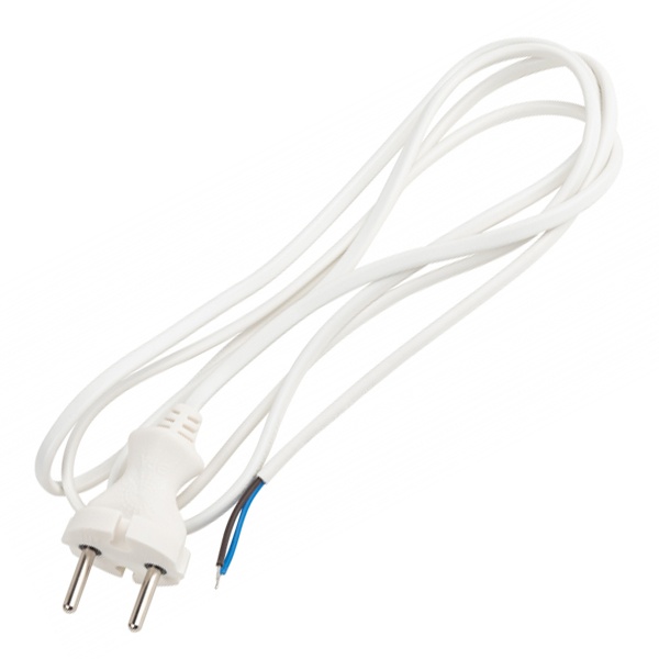 Шнур для бра ЭРА UX-ШВВП-2x0,75-1,8m-W ШВВП 2x0,75мм2 1,8м белый