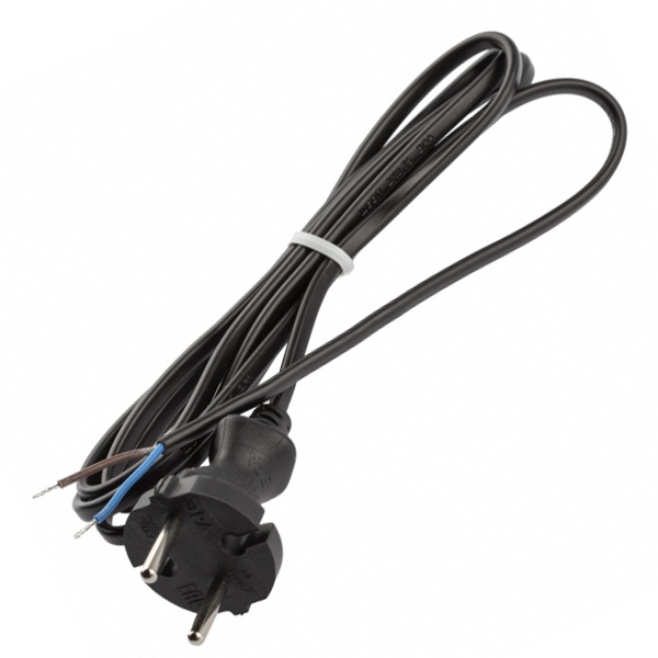 Шнур для бра ЭРА UX-ШВВП-2x0,75-1,8m-B ШВВП 2x0,75мм2 1,8м черный