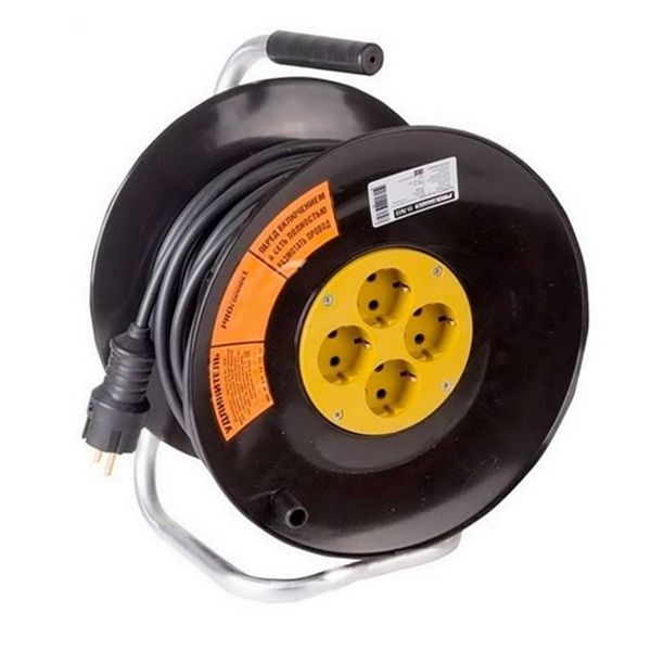 Удлинитель силовой на катушке ProConnect Professional 4 гнезда c заземлением 20м 3х2,5 мм2