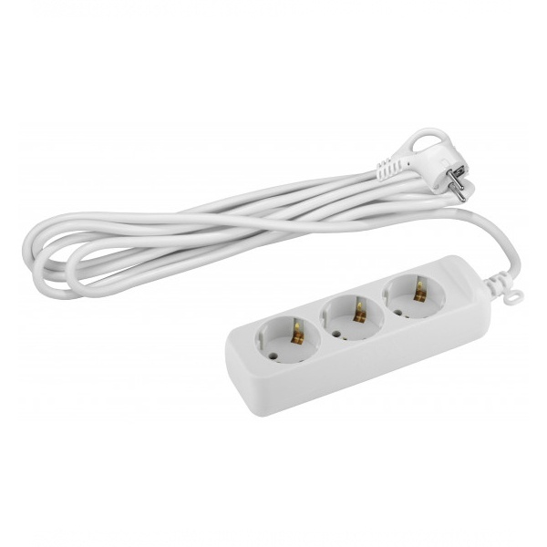 Удлинитель ЭРА UX-3e-1,5m с заземлением 3 розетки 1,5м ПВС 3x0,75мм2 10А белый