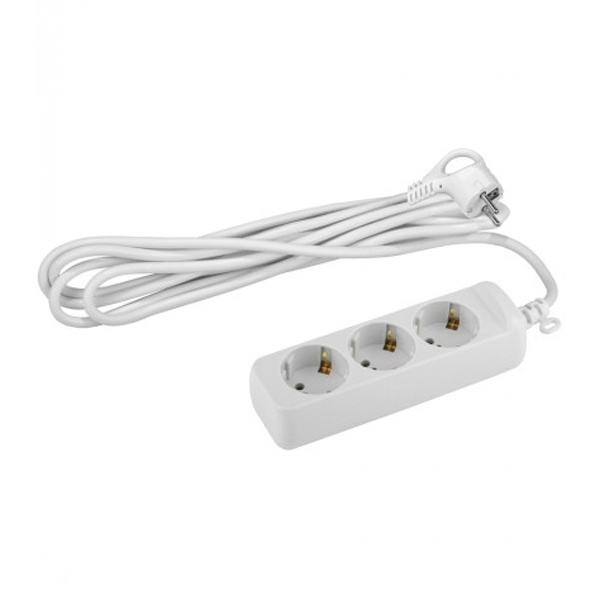 Удлинитель ЭРА U-3e-1,5m с заземлением 3 розетки 1,5м ПВС 3x1,5мм2 16А белый