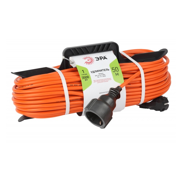 Удлинитель силовой ЭРА UFx-1e-3x1.5-50m на рамке с заземлением 1 розетка 50м ПВС 3х1,5мм2