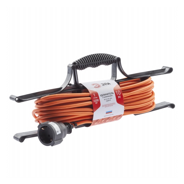 Удлинитель силовой ЭРА UFx-1e-3x1-10m на рамке с заземлением 1 розетка 10м ПВС 3х1мм2