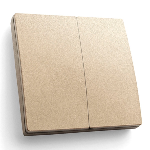 Выключатель дистанционного управления 2-клавишный Feron TM82 (не требует питания) золото