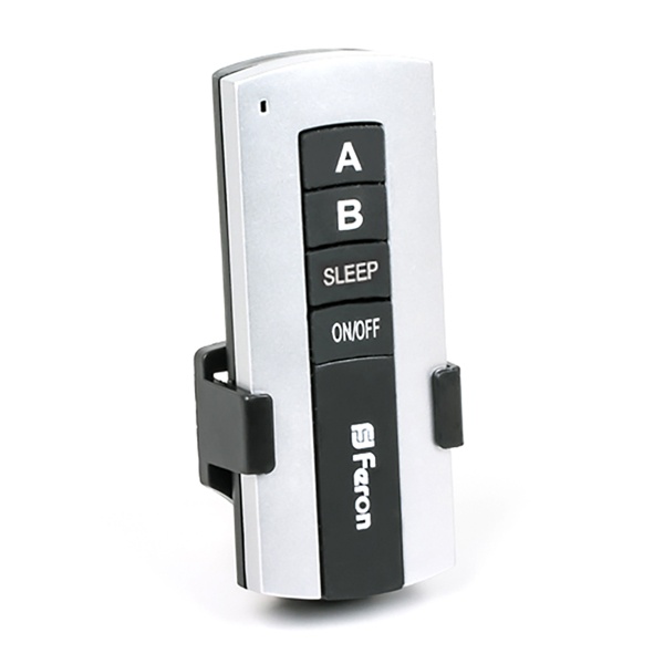 Выключатель Feron TM75 с пультом радиоуправления 2-х канальный 1000W 230V 30м черное серебро