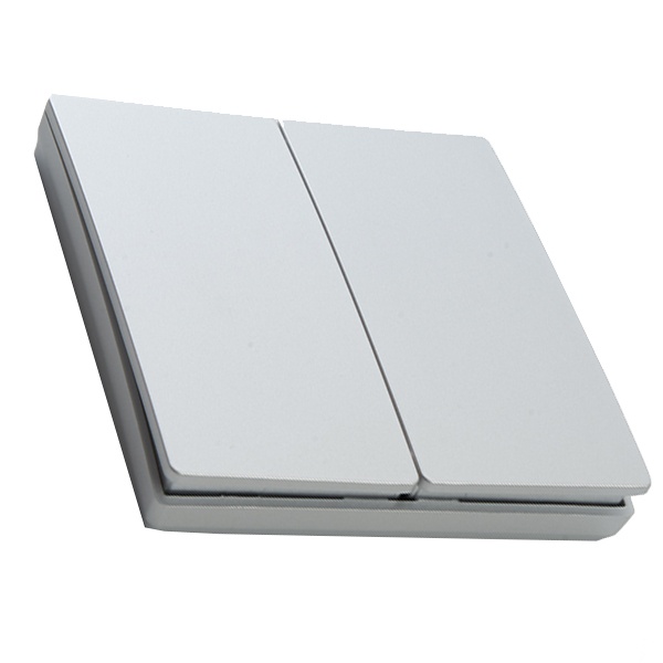 Выключатель дистанционного управления 2-клавишный Feron TM82 (не требует питания) серебро