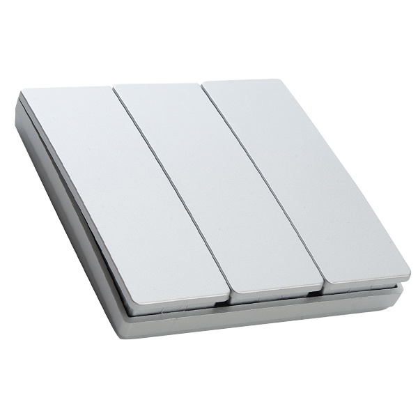 Выключатель дистанционного управления 3-клавишный Feron TM83 (не требует питания) серебро