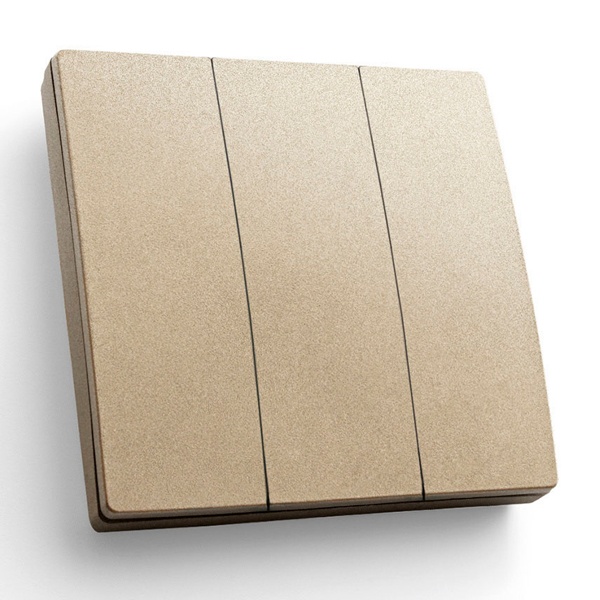 Выключатель дистанционного управления 3-клавишный Feron TM83 (не требует питания) золото