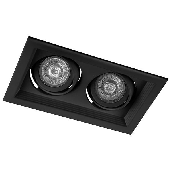 Светильник карданный Feron DLT202 2x50W MAX MR16 G5.3/GU5.3 черный