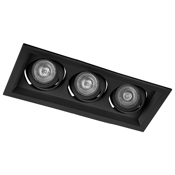 Светильник карданный Feron DLT203 3x50W MAX MR16 G5.3/GU5.3 черный