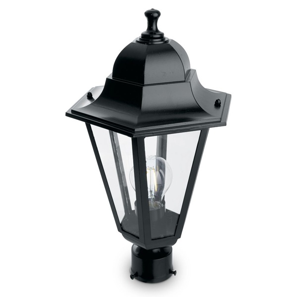 Светильник садово-парковый Классика Feron 6203 E27 195х195х360мм черный (на столб)