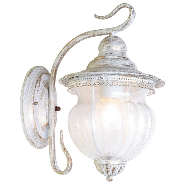 Светильник садово-парковый Feron PL591 на стену вниз 60W 230V E27, белое золото