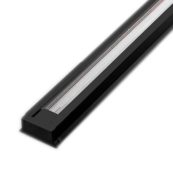 Шинопровод CAB1003 для трековых светильников, черный 3м (в наборе токоввод, заглушка, крепление)