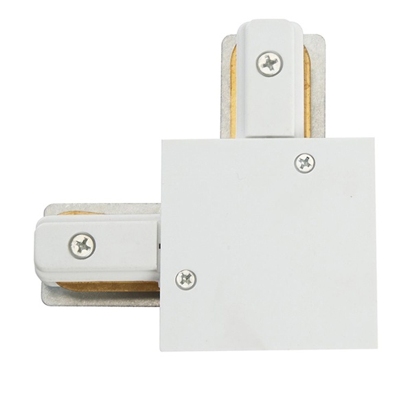 Коннектор угловой для встраиваемого шинопровода Feron, белый, LD1005