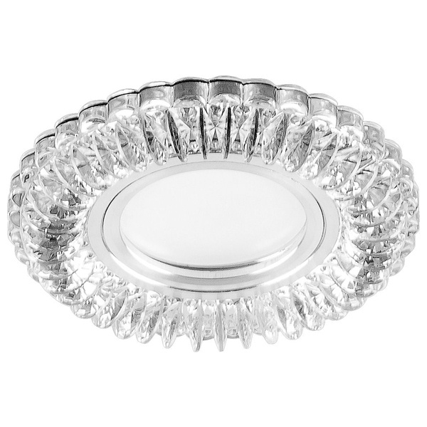 Светильник встраиваемый с белой LED подсветкой Feron CD904 потолочный MR16 G5.3 прозрачный