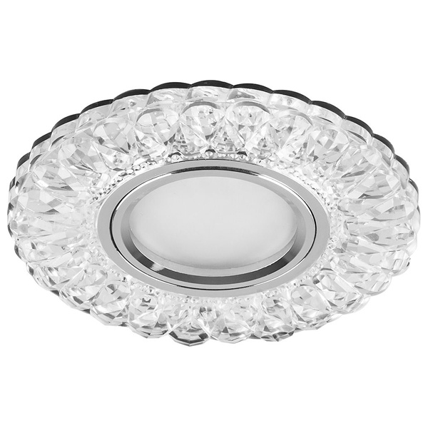 Светильник встраиваемый с белой LED подсветкой Feron CD938 потолочный MR16 G5.3 прозрачный