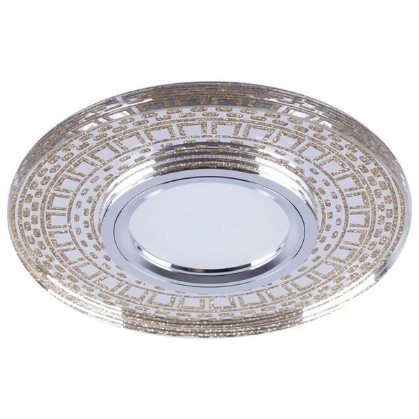 Светильник встраиваемый с LED подсветкой Feron CD981 потолочный MR16 G5.3 прозрачный, золото