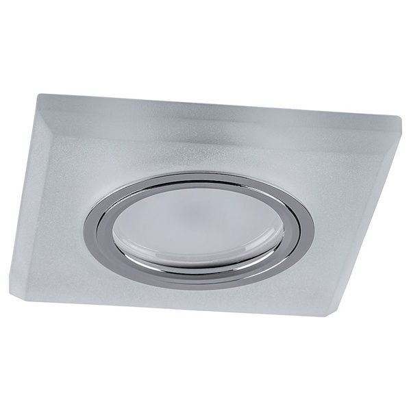 Светильник встраиваемый с белой LED подсветкой Feron CD8170 потолочный MR16 G5.3 белый матовый