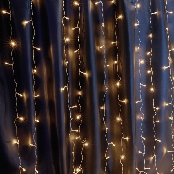 Светодиодная гирлянда Feron CL18 занавес 1,5x1,5м + 3м 230V 2700K c питанием от сети