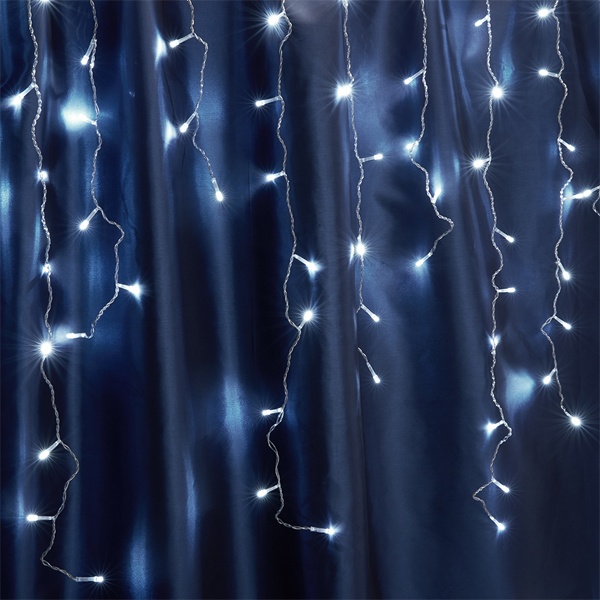 Светодиодная гирлянда Feron CL24 занавес 3х3м + 3м 480LED 230V 5000K прозрачный шнур IP44