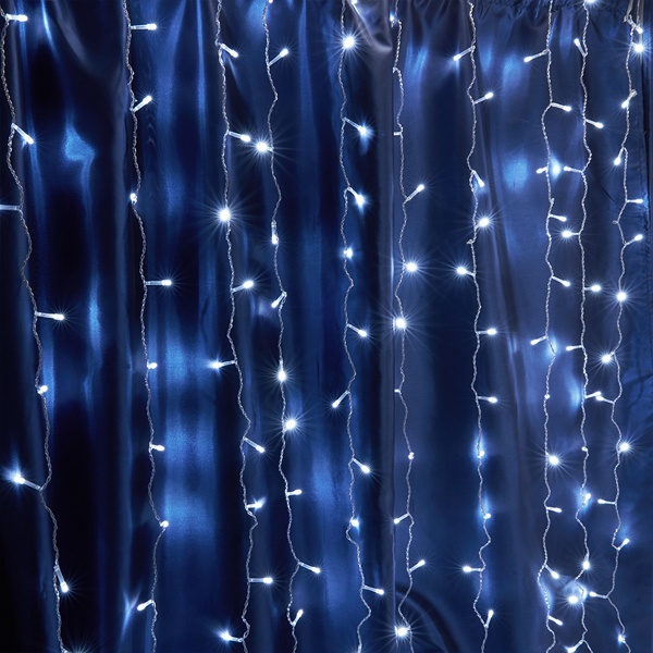 Светодиодная гирлянда Feron CL24 занавес 3х3м + 3м 480LED 230V 5000K эффект стробов IP44