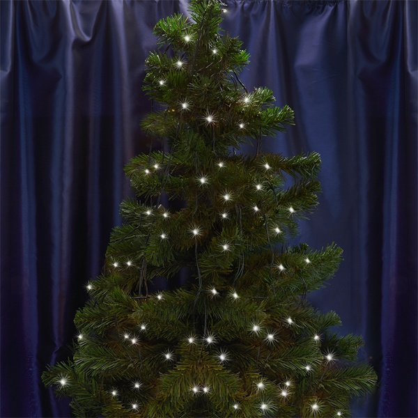 Светодиодная гирлянда CL07 линейная 400LED 5000K 40м +3м 230V IP44 зеленый шнур