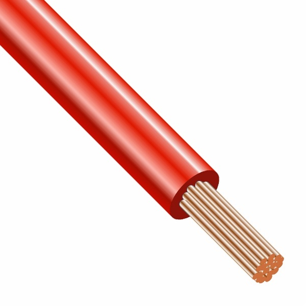 Провод установочный ККЗ ПуГВнг(А)-LS 1х2,5 гибкий силовой медный (ПВ-3) красный ГОСТ 31947
