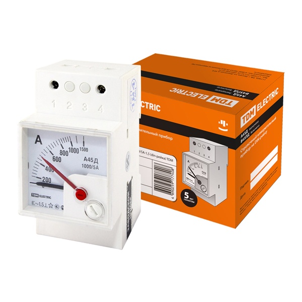 Амперметр TDM А45Д 1000/5А-1,5 (DIN-рейка)
