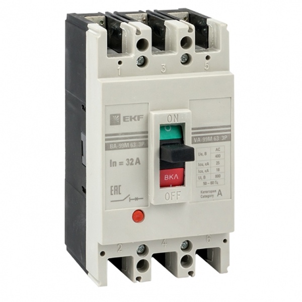 Выключатель автоматический EKF ВА-99M 63/32А 3P 25кА
